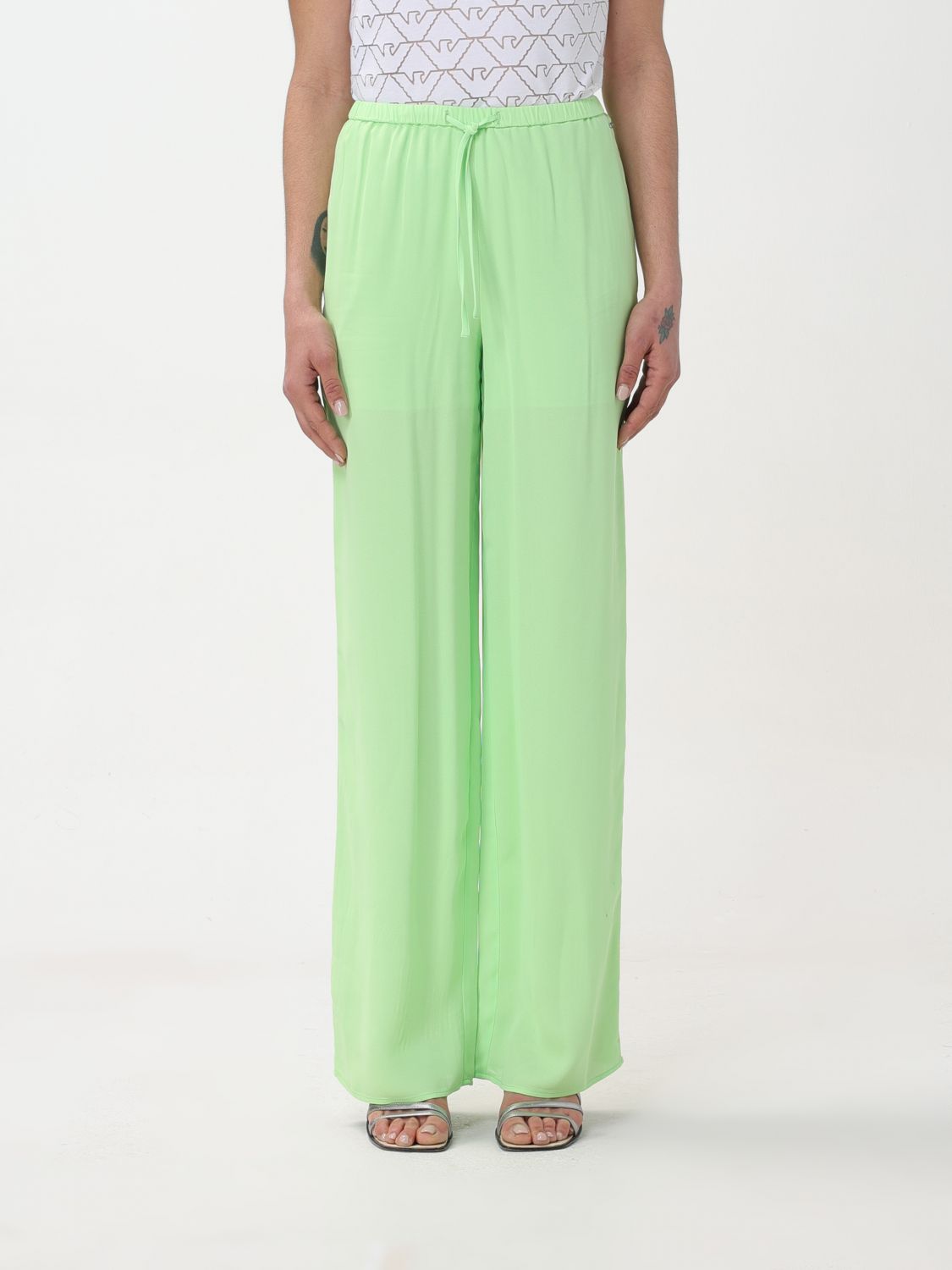 Shop Armani Exchange Pants  Woman Color Green