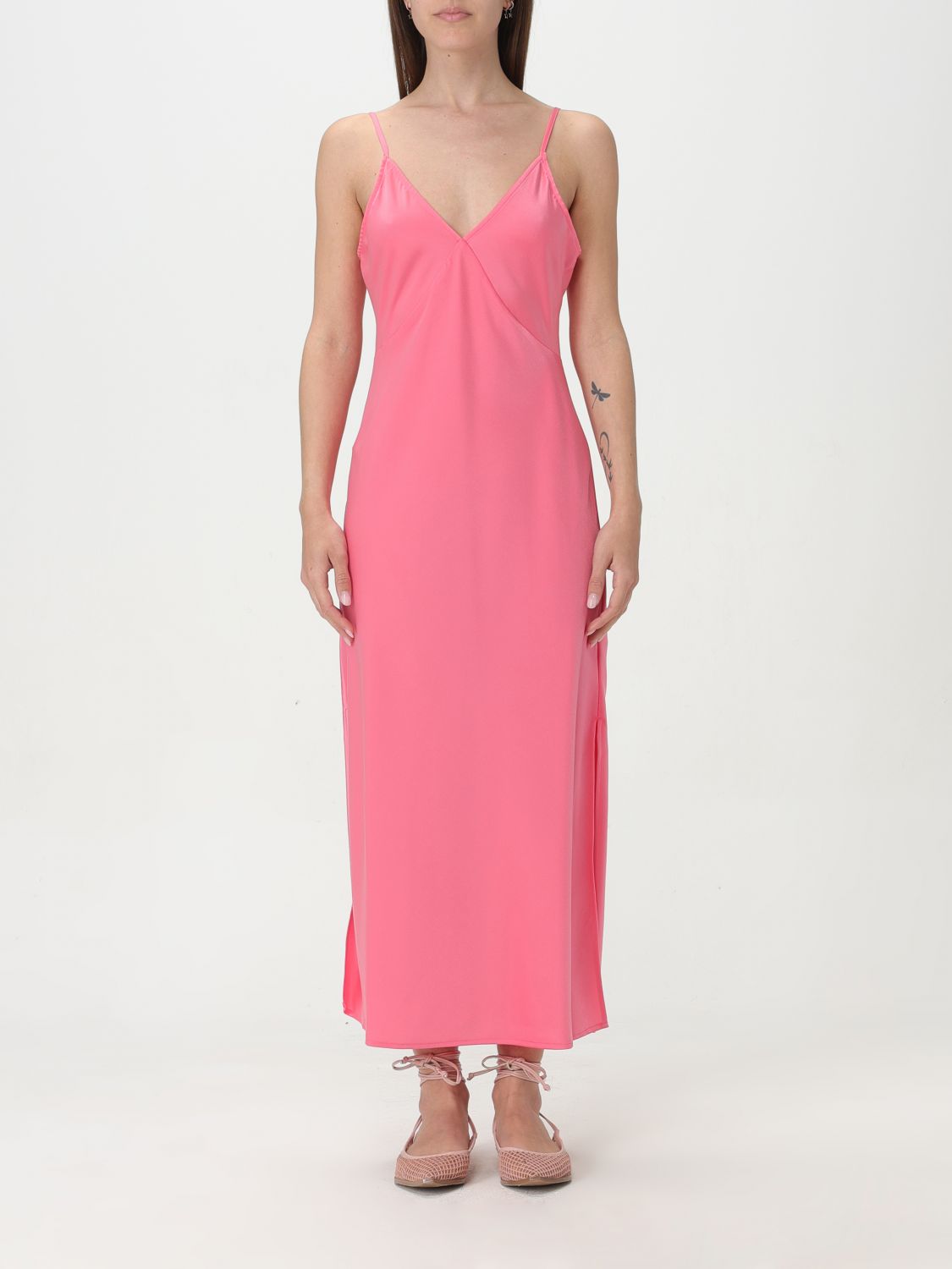 Shop Armani Exchange Dress  Woman Color Fuchsia