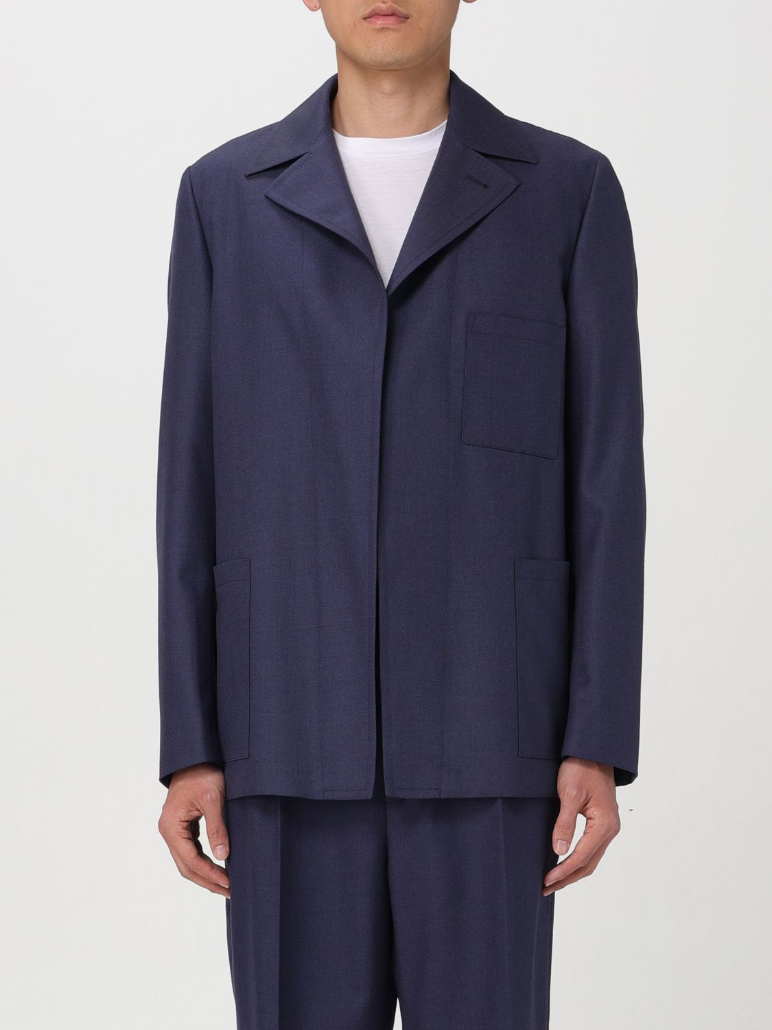 Shop Fendi Jacket  Men Color Blue