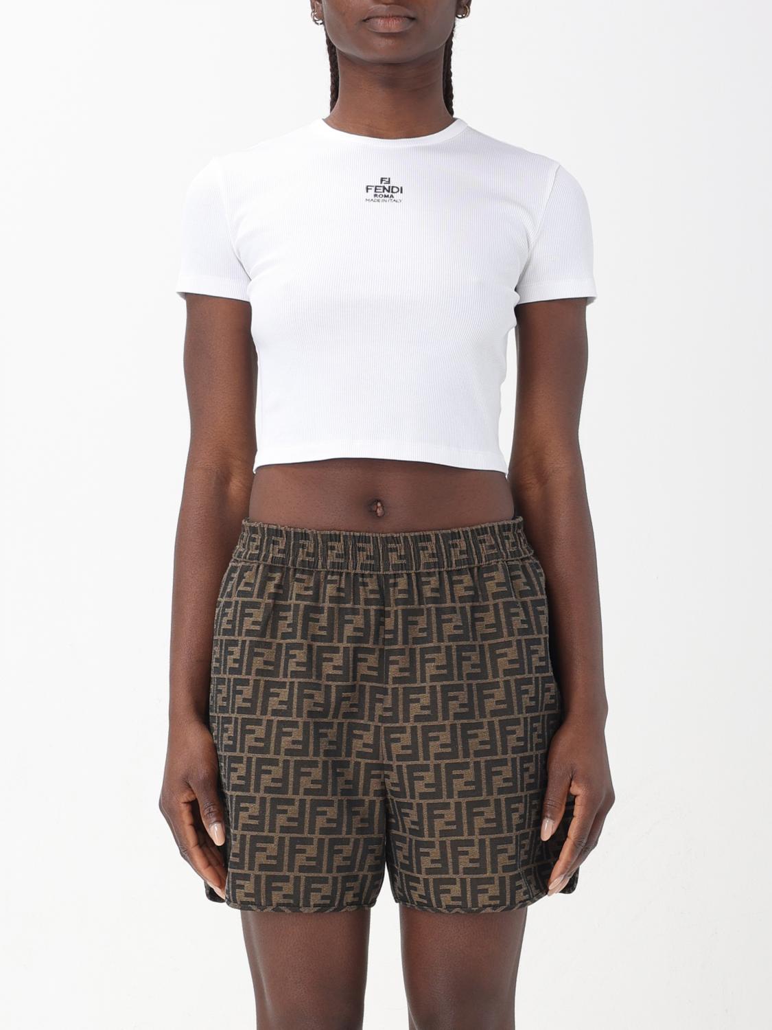 Fendi T-shirt Woman In White