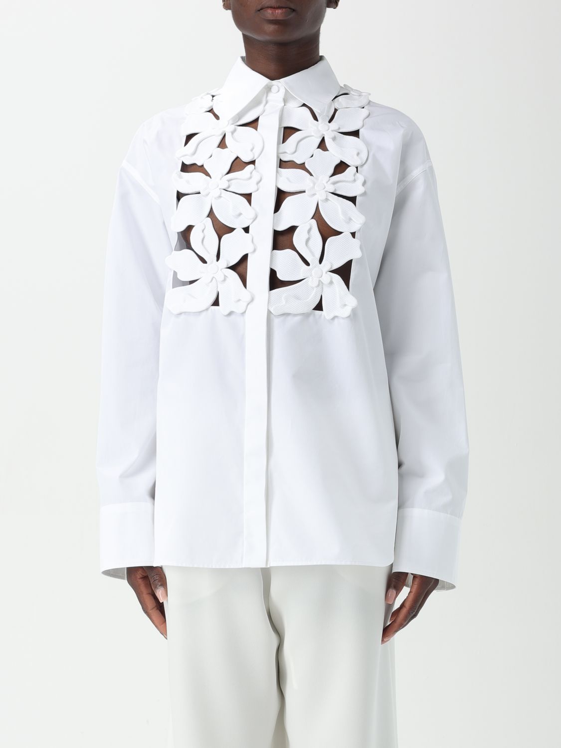 Shop Valentino Shirt  Woman Color White In 白色