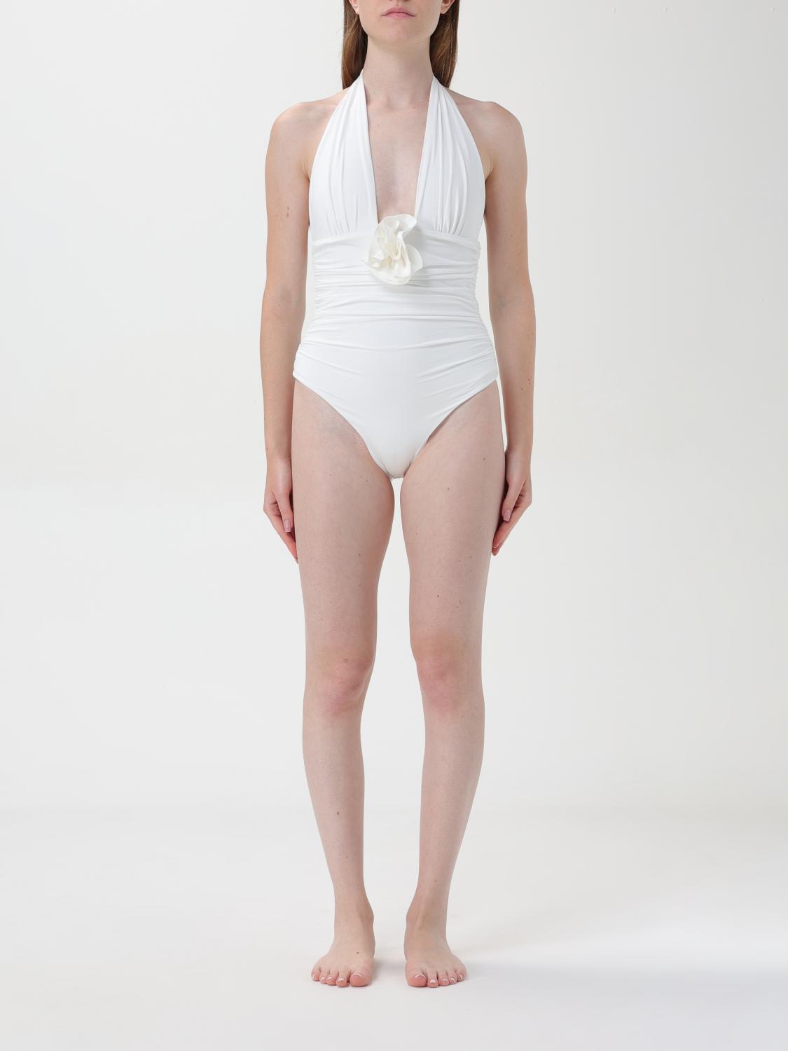 Shop Maygel Coronel Swimsuit  Woman Color White In 白色