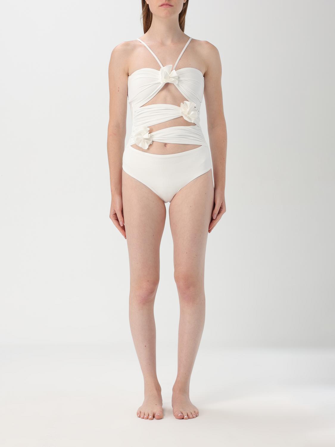 Shop Maygel Coronel Swimsuit  Woman Color White In 白色