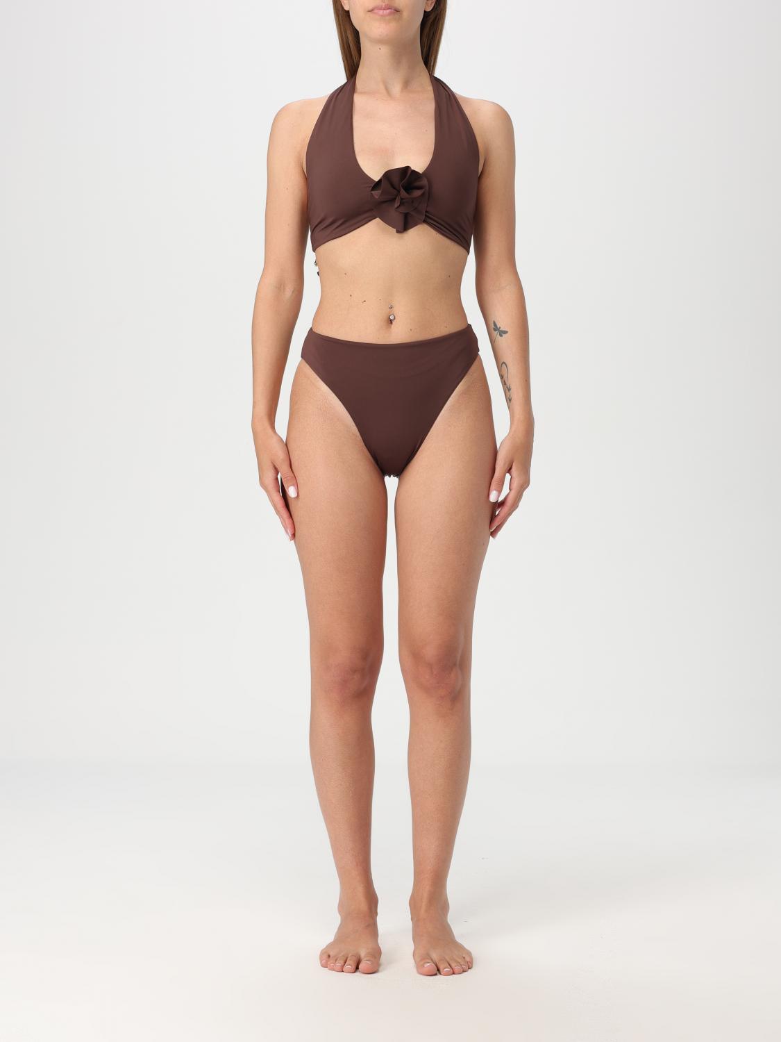 Shop Maygel Coronel Swimsuit  Woman Color Brown In 棕色