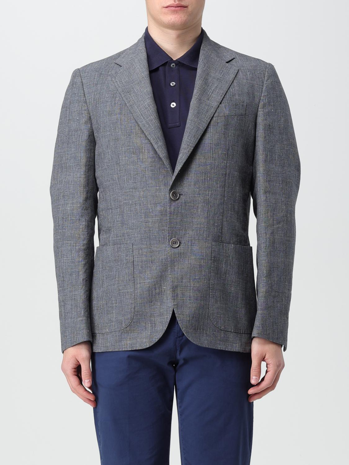 Fay Blazer  Men Color Charcoal In Charcoal