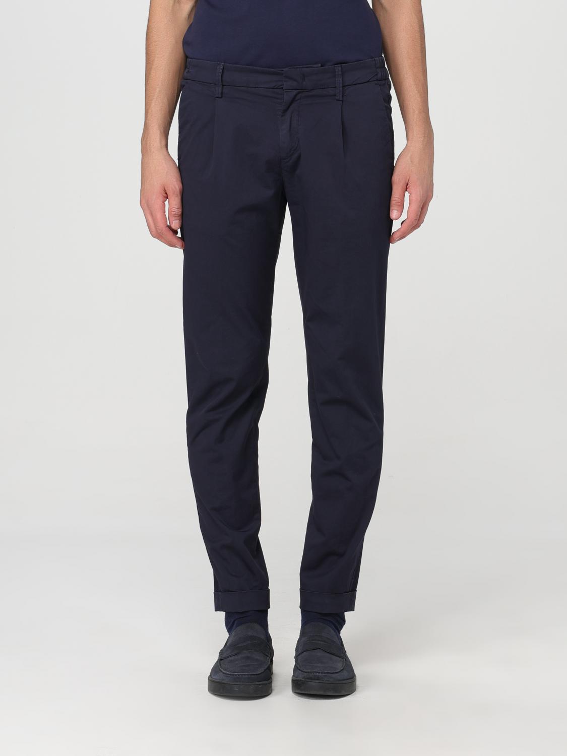 Fay Logo Casual Pants In Blue