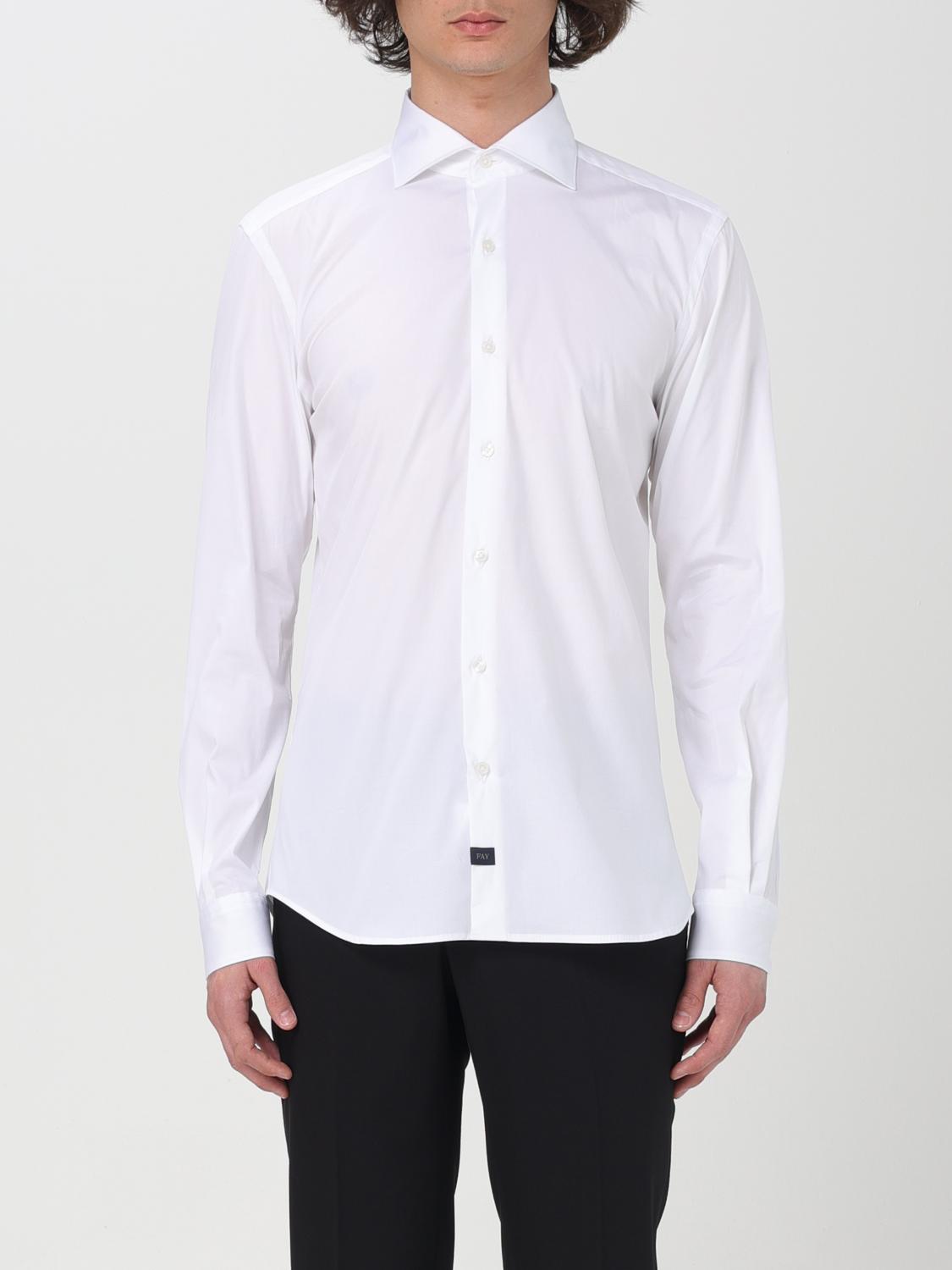 Shop Fay Shirt  Men Color White In Weiss