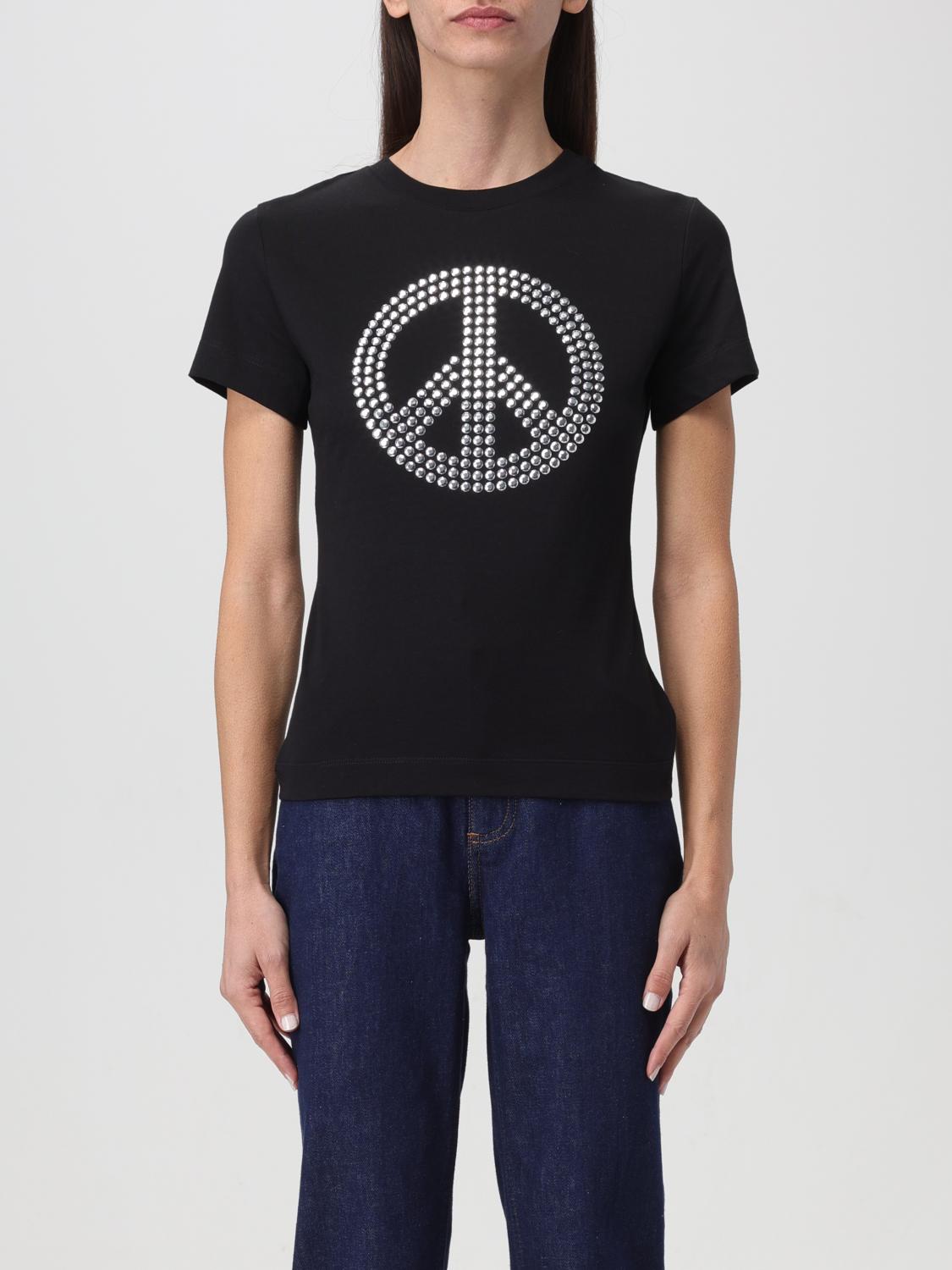 Moschino Jeans Woman T-shirt Black Size L Cotton In Black