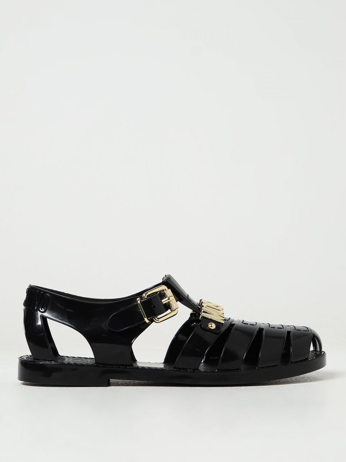Moschino Couture Flat Sandals  Woman Colour Black