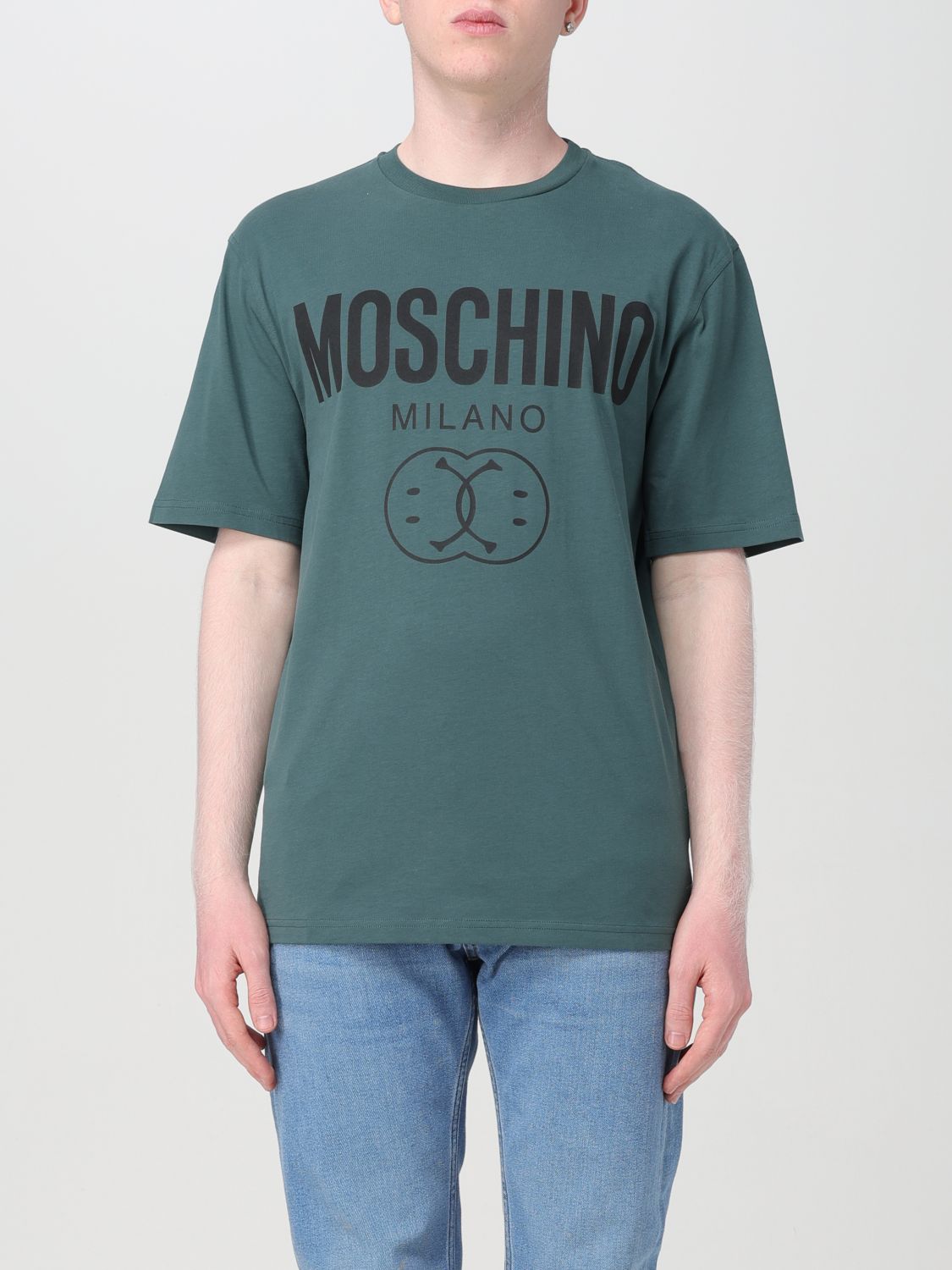 MOSCHINO COUTURE: Camiseta para hombre, Verde  Camiseta Moschino Couture  07162045 en línea en