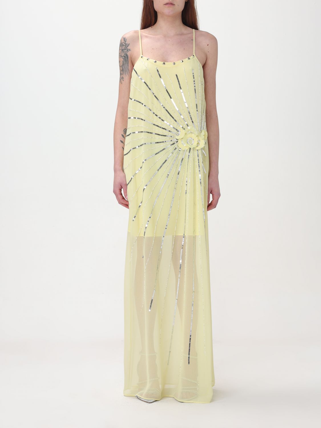 Shop Actitude Twinset Dress  Woman Color Lime
