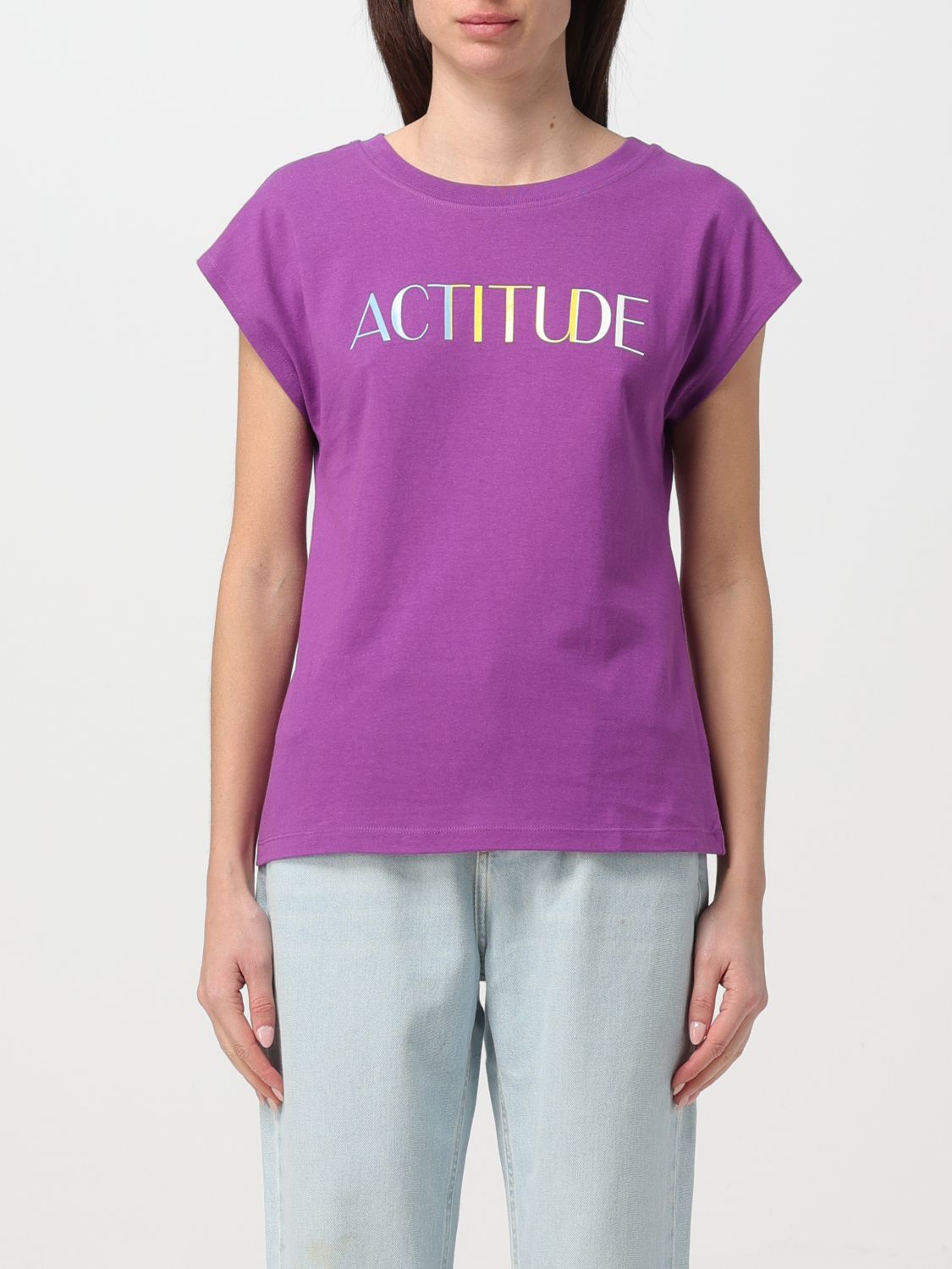 Shop Actitude Twinset T-shirt  Woman Color Violet