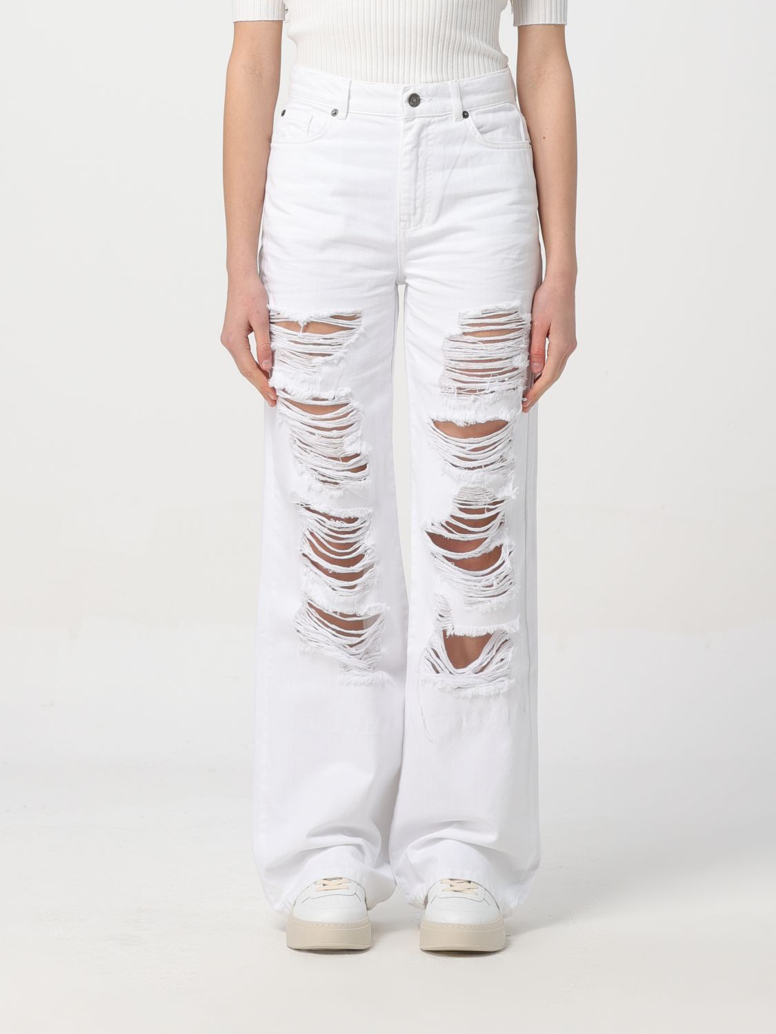 Shop Actitude Twinset Jeans  Woman Color White