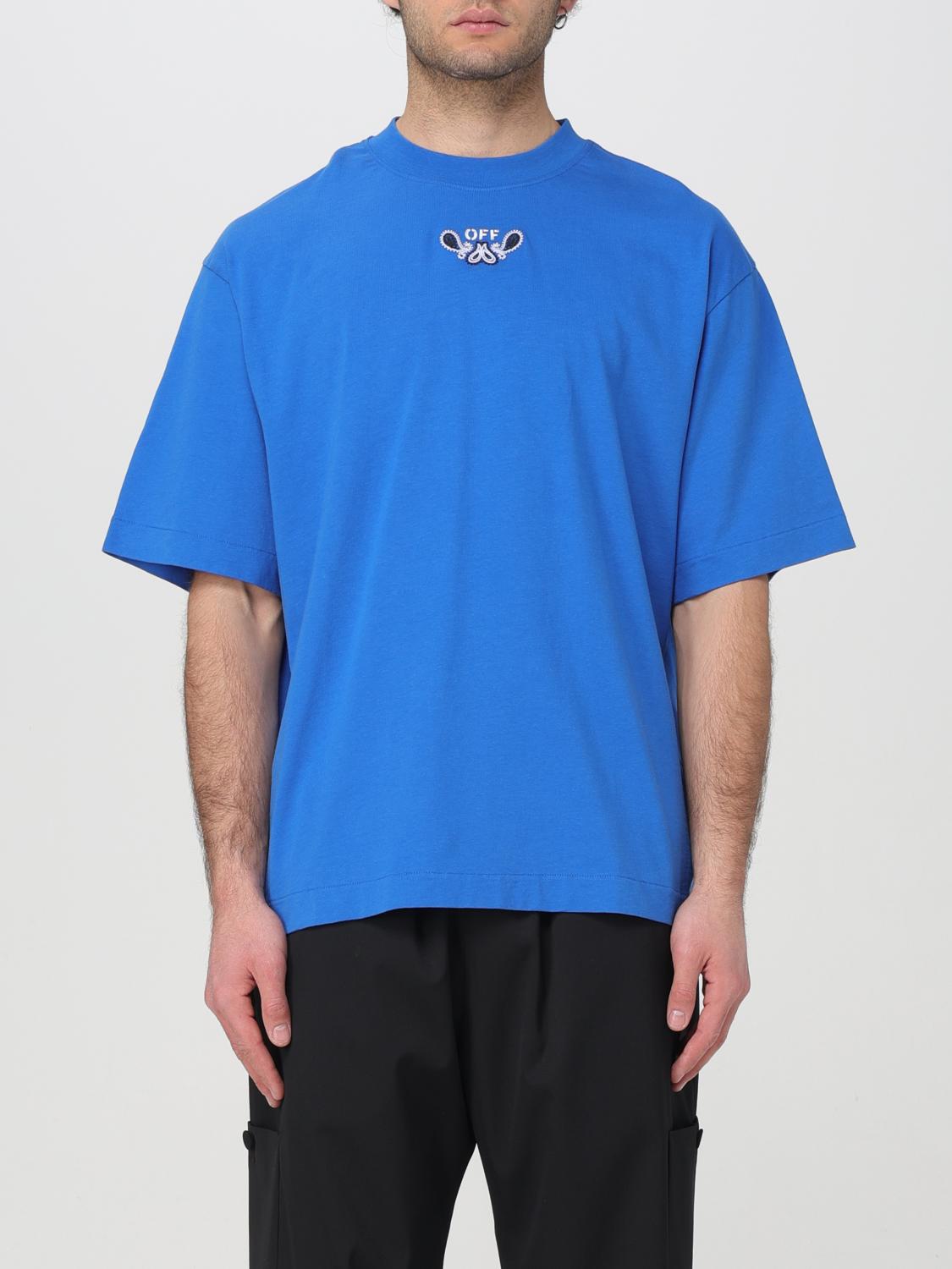 Shop Off-white T-shirt  Men Color Blue