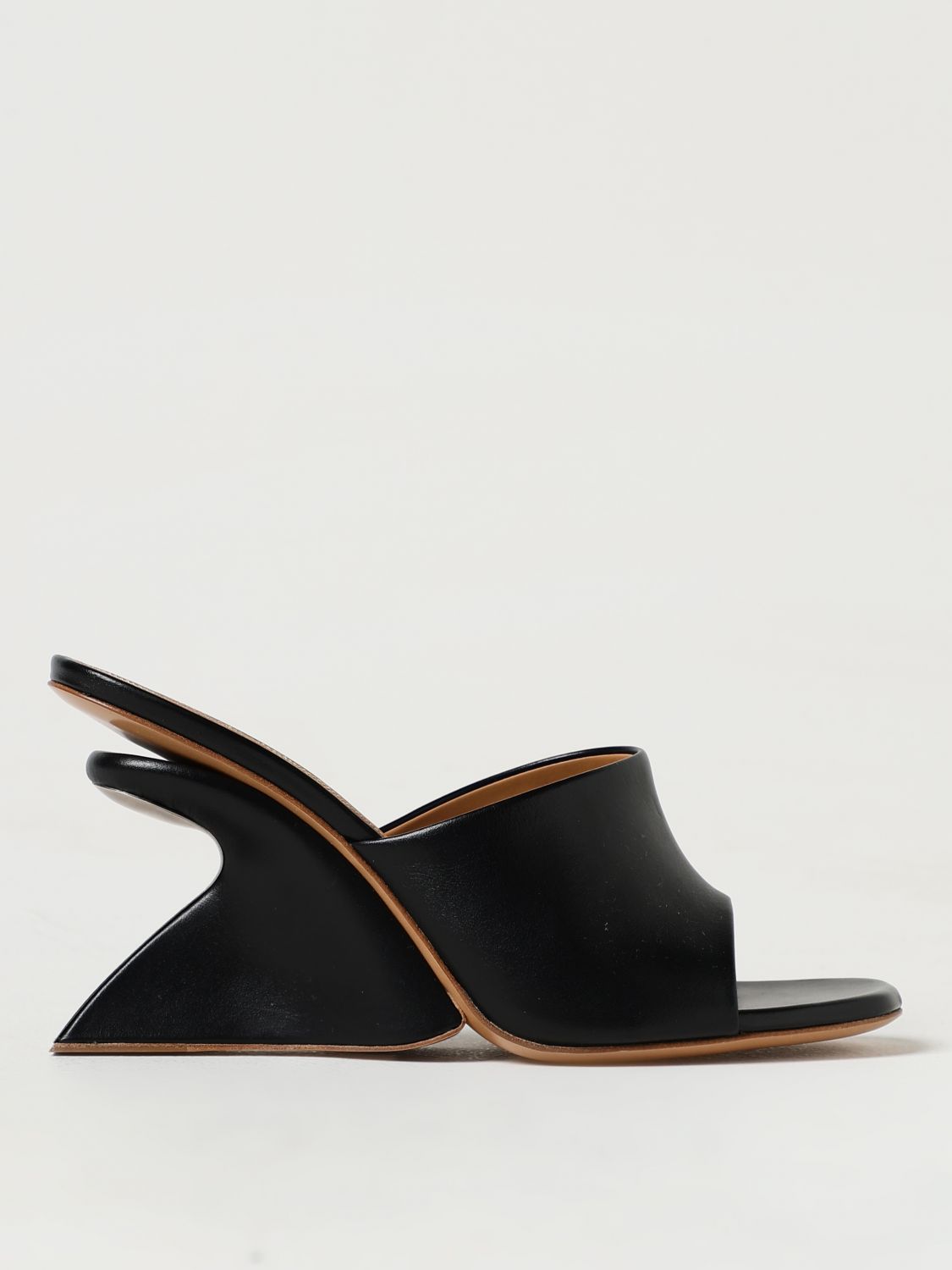 Shop Off-white Heeled Sandals  Woman Color Black