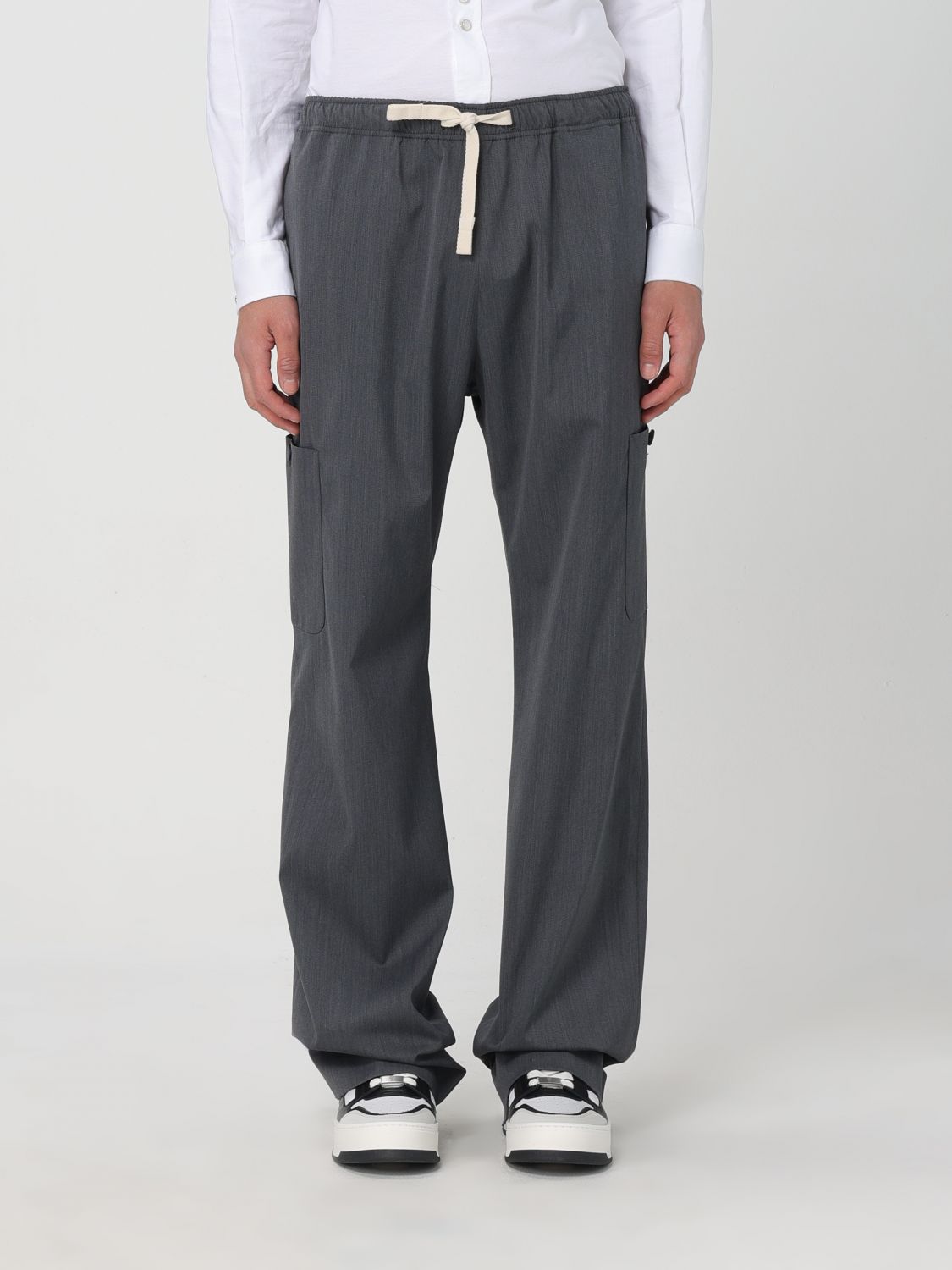 Shop Palm Angels Pants  Men Color Grey