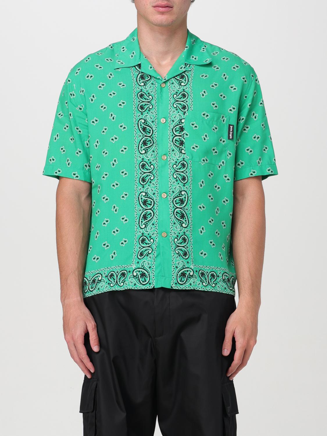 Shop Palm Angels Shirt  Men Color Green In 绿色