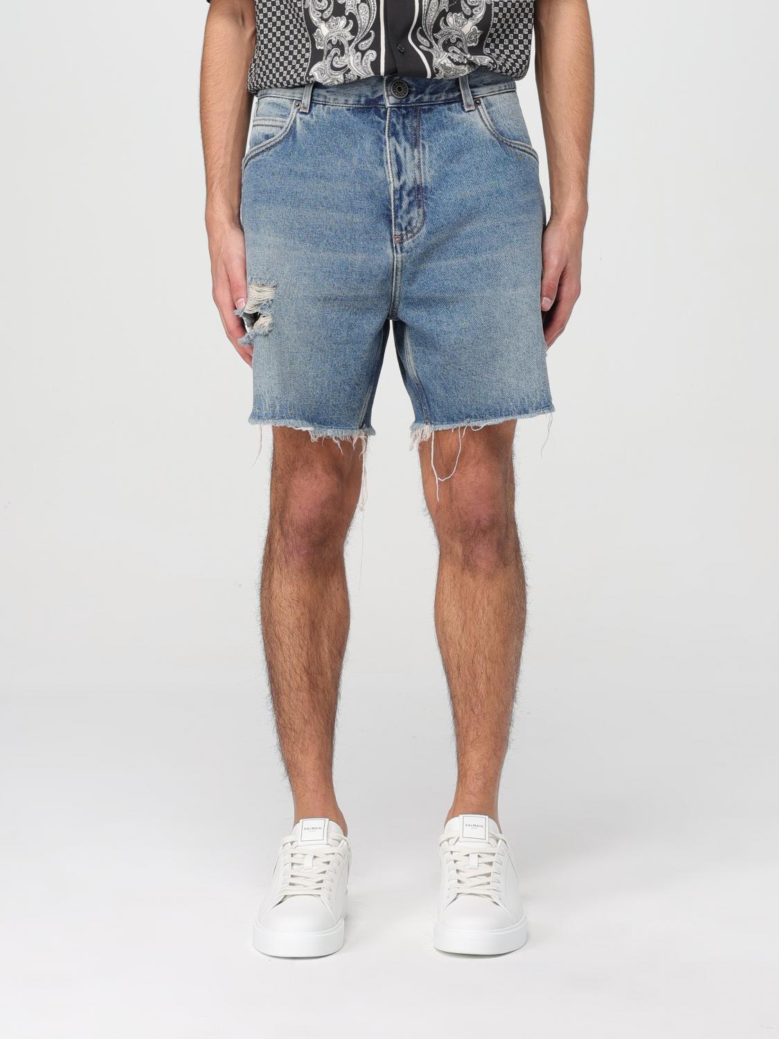Shorts BALMAIN Men color Denim