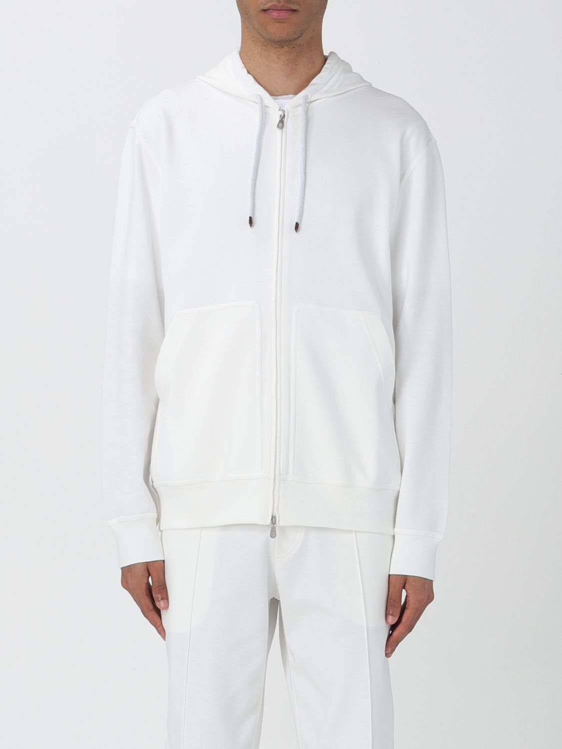 Shop Brunello Cucinelli Sweatshirt  Men Color White