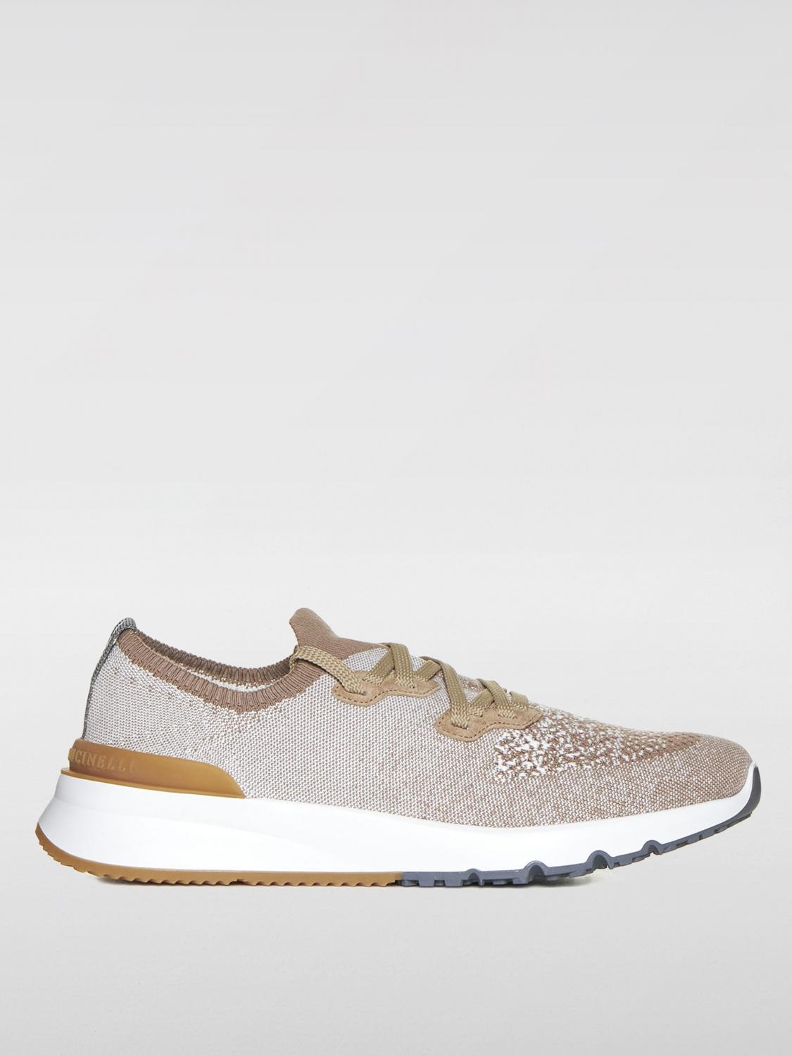 Shop Brunello Cucinelli Sneakers  Men Color Beige In 米色