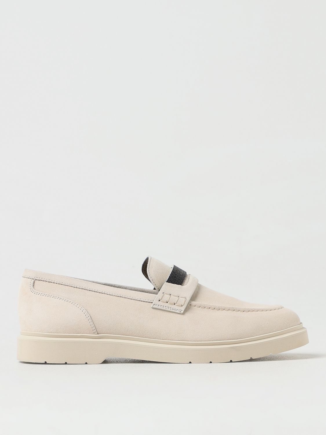 Shop Brunello Cucinelli Loafers  Woman Color Ivory