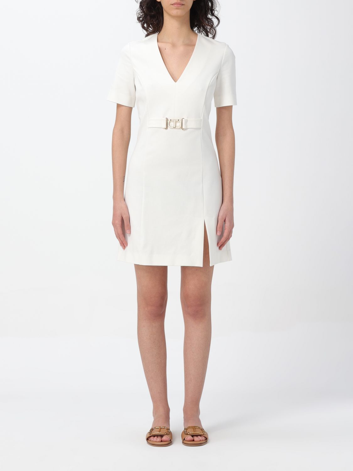 Shop Twinset Dress  Woman Color White