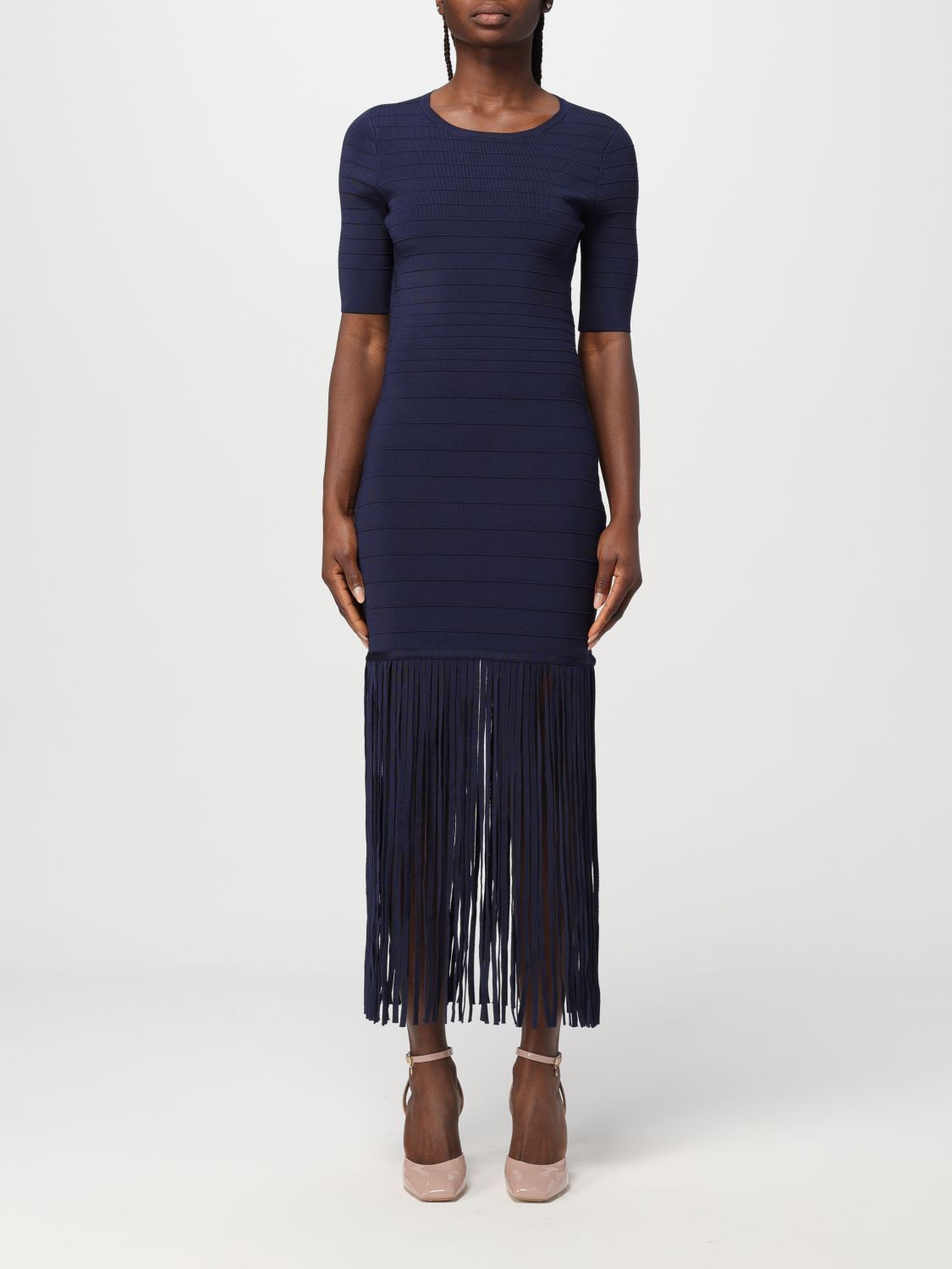 Shop Twinset Dress  Woman Color Blue