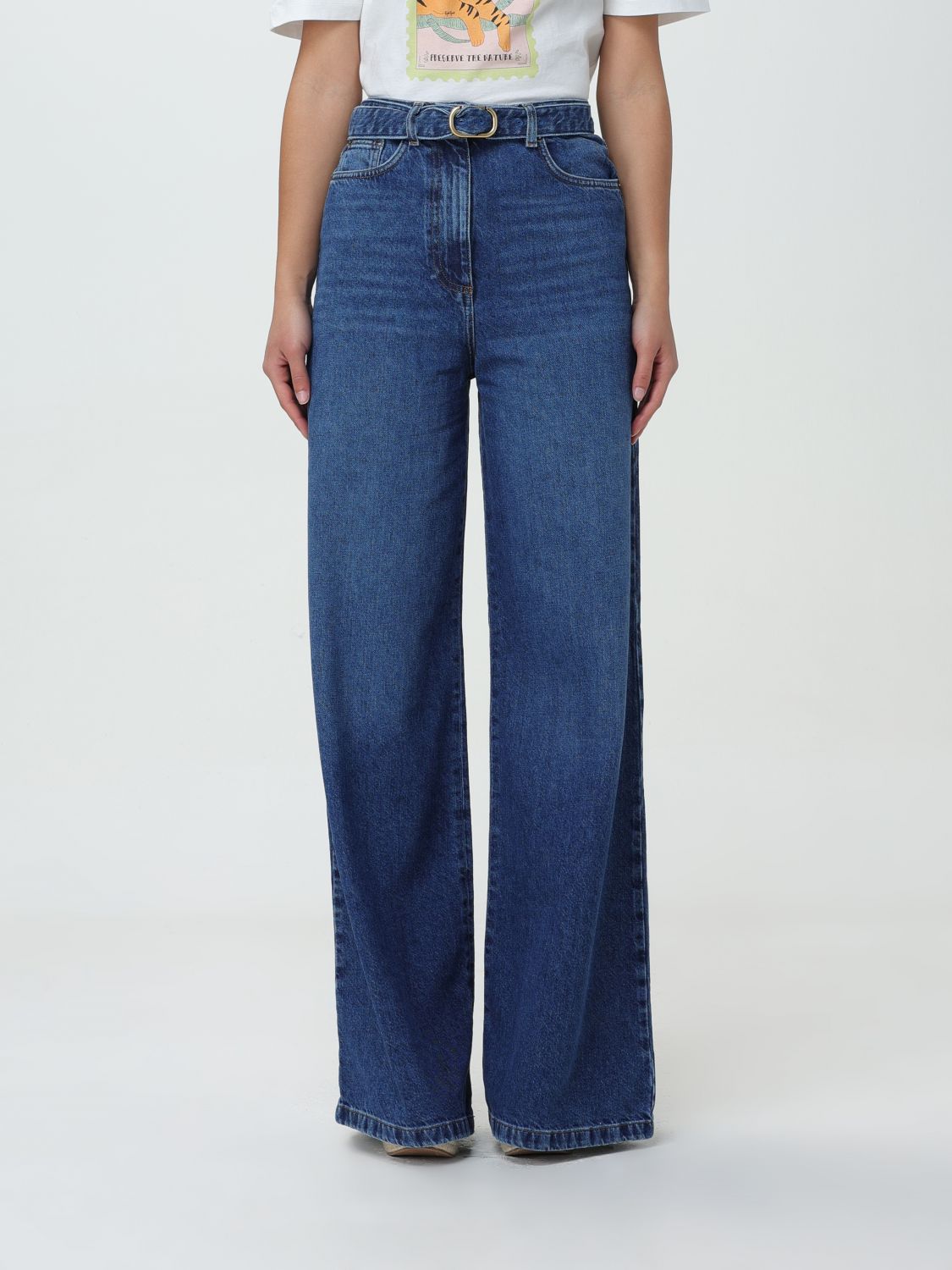 Shop Twinset Jeans  Woman Color Denim
