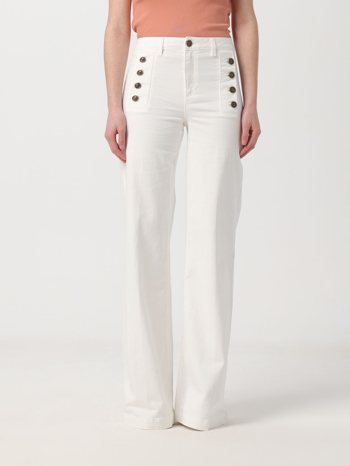 Shop Twinset Jeans  Woman Color White