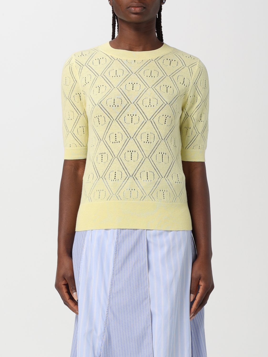 Shop Twinset Sweater  Woman Color Lemon