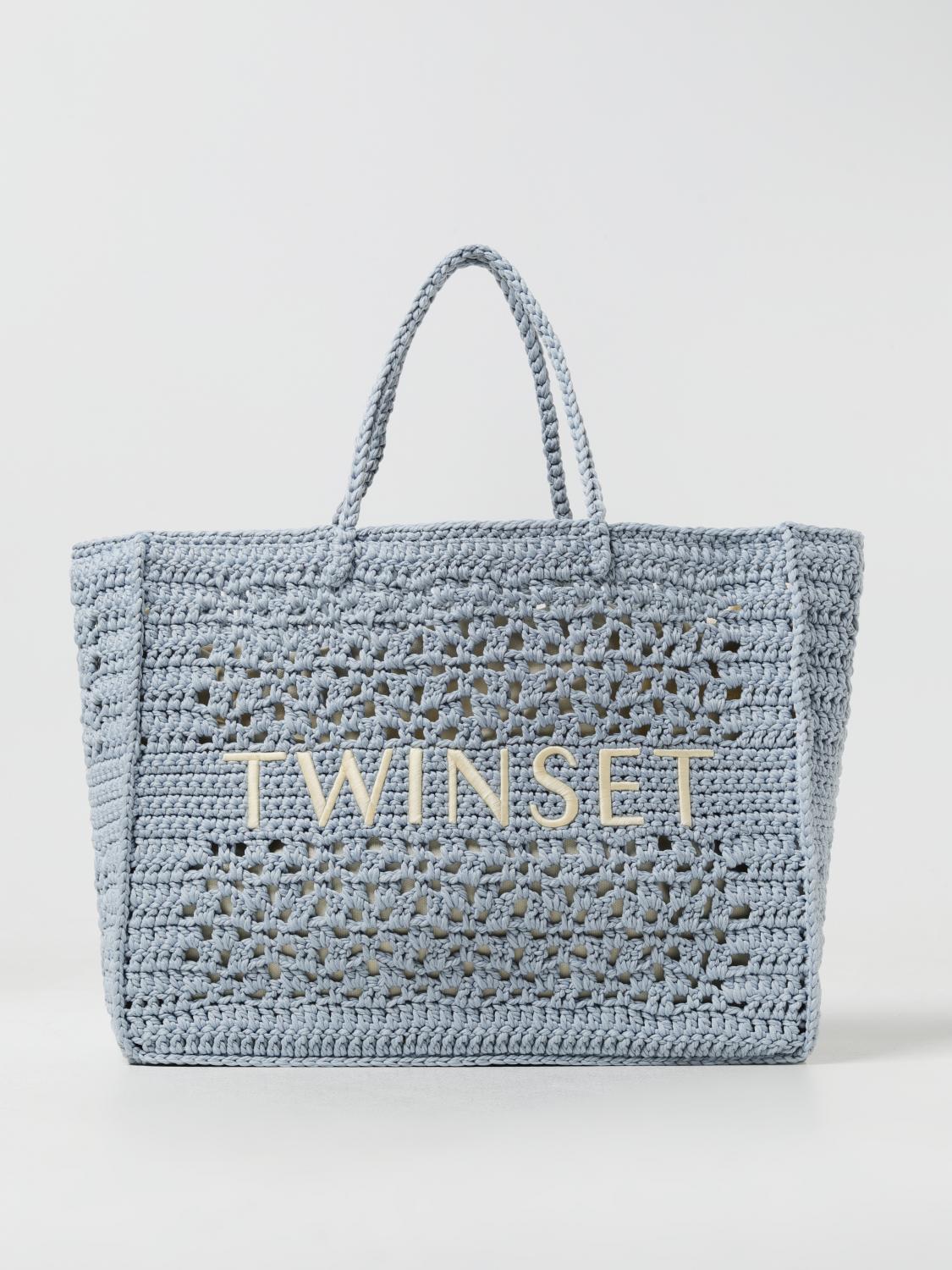 Tote Bags TWINSET Woman colour Gnawed Blue