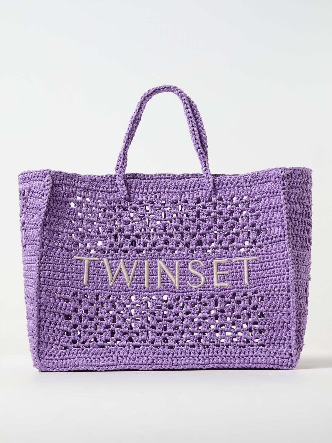 Shop Twinset Tote Bags  Woman Color Violet