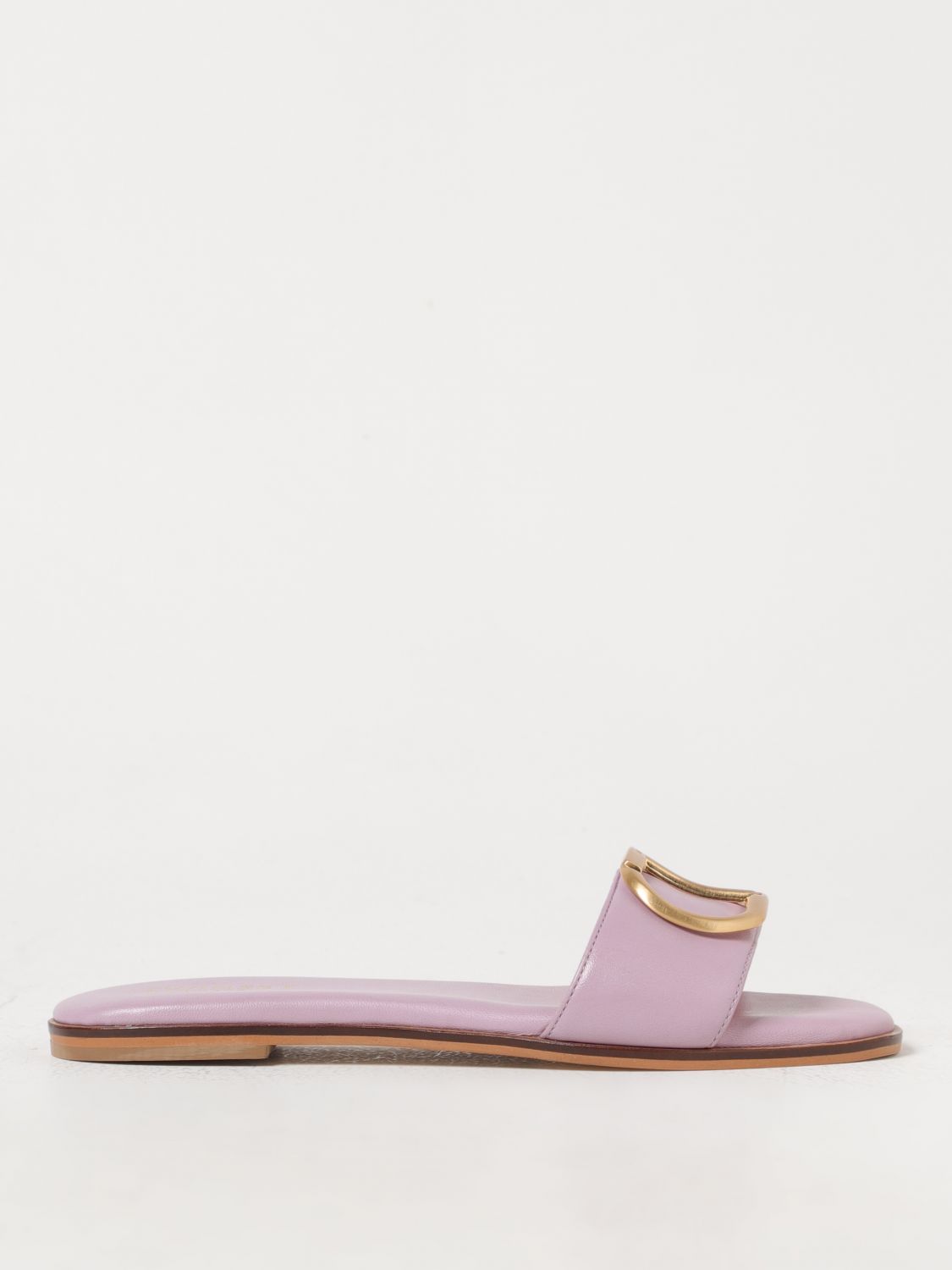 Shop Twinset Flat Sandals  Woman Color Lilac