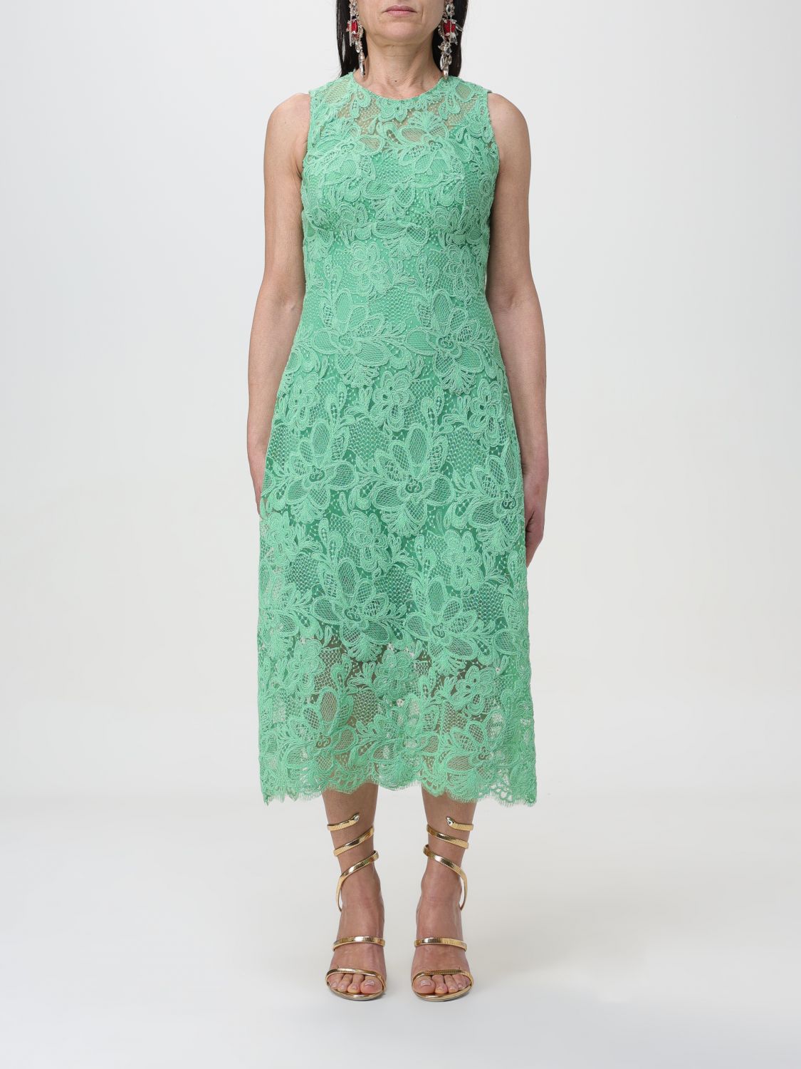 Shop Ermanno Scervino Dress  Woman Color Green