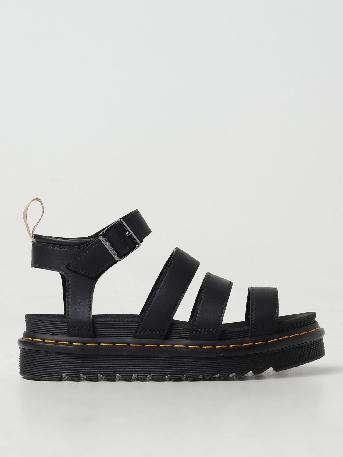 Dr. Martens' Dr.martens Hydro Leather Blaire Sandals In Black