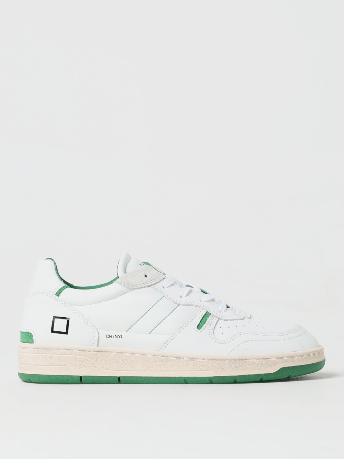 D.a.t.e. Court 2.0 Nylon White Green Sneaker In White-green