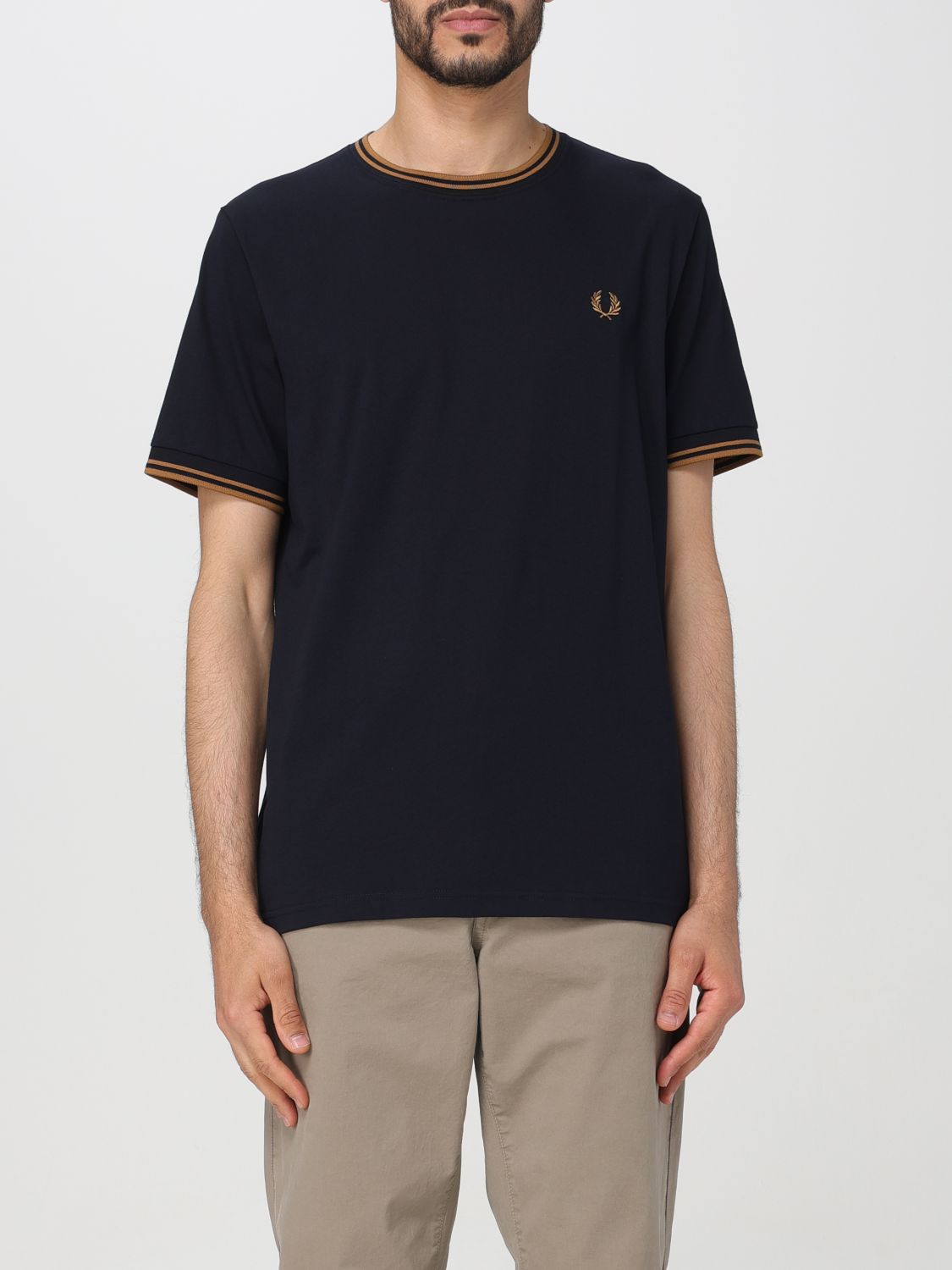 Fred Perry T恤  男士 颜色 蓝色 In Blue