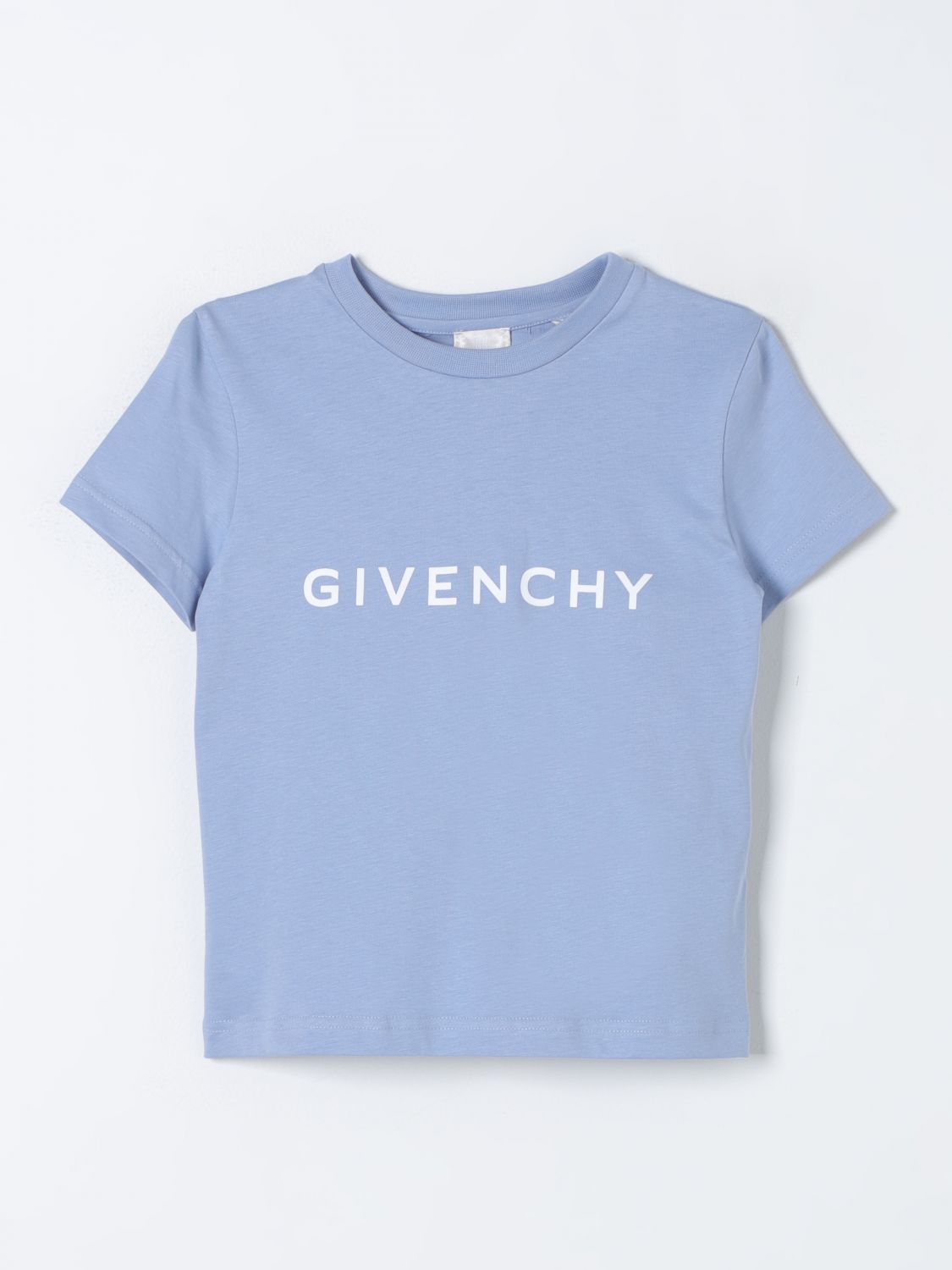 Shop Givenchy T-shirt  Kids Color Gnawed Blue
