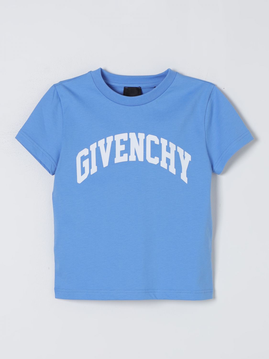 Shop Givenchy T-shirt  Kids Color Blue