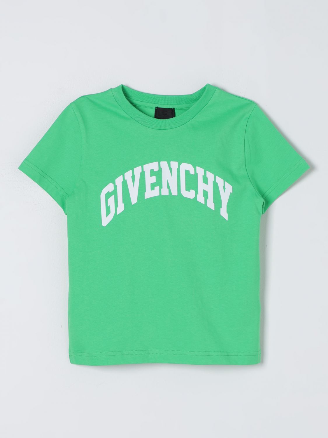 Shop Givenchy T-shirt  Kids Color Green
