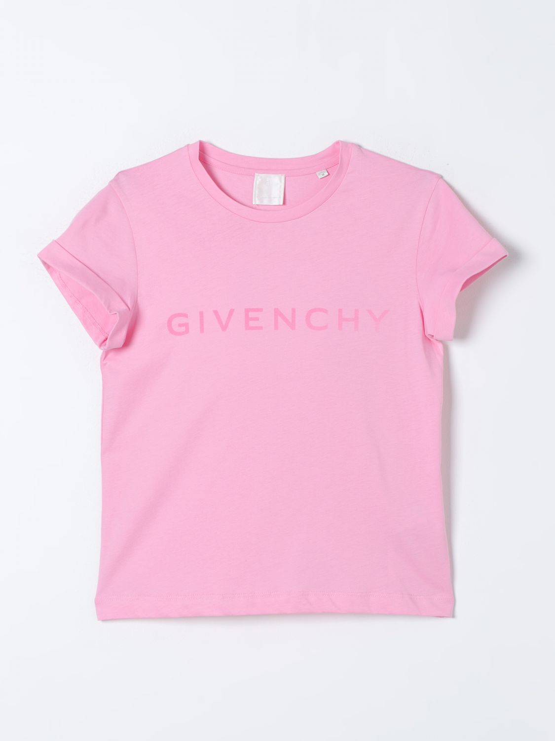 Shop Givenchy T-shirt  Kids Color Blush Pink