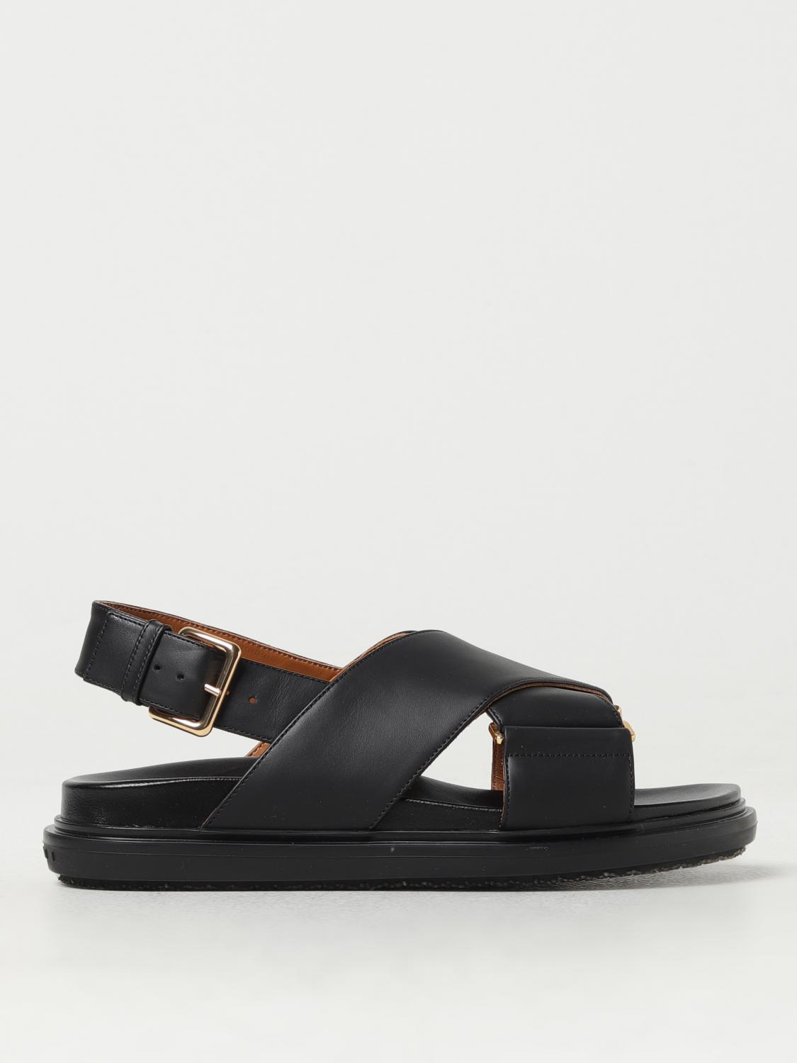 Flat Sandals MARNI Woman colour Black