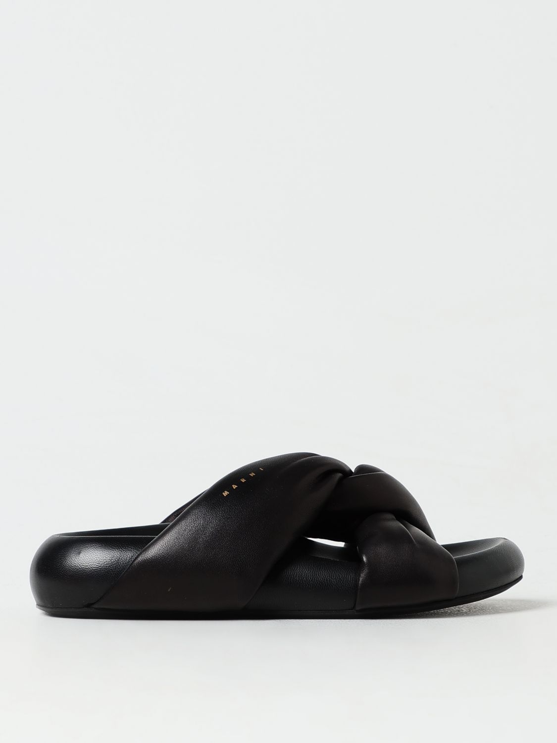 Shop Marni Flat Sandals  Woman Color Black