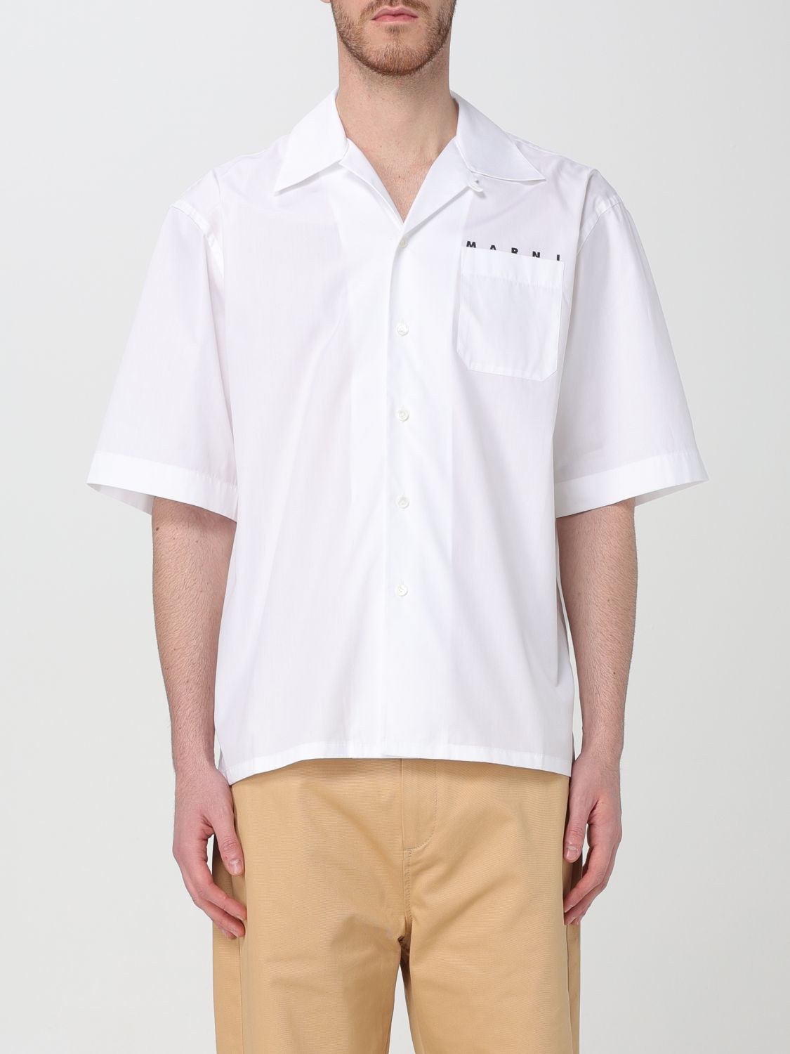 Shop Marni Shirt  Men Color White