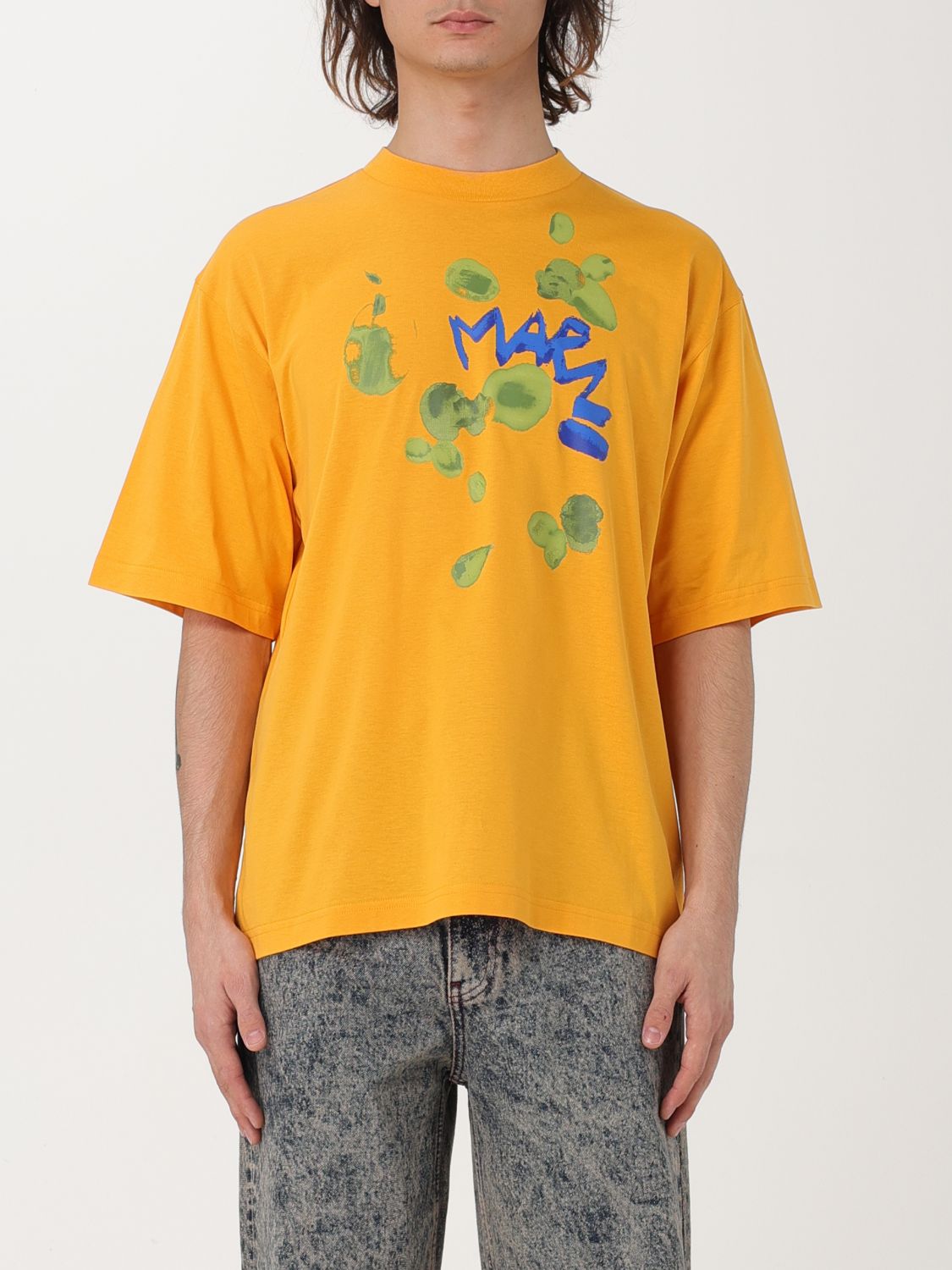 Shop Marni T-shirt  Men Color Orange