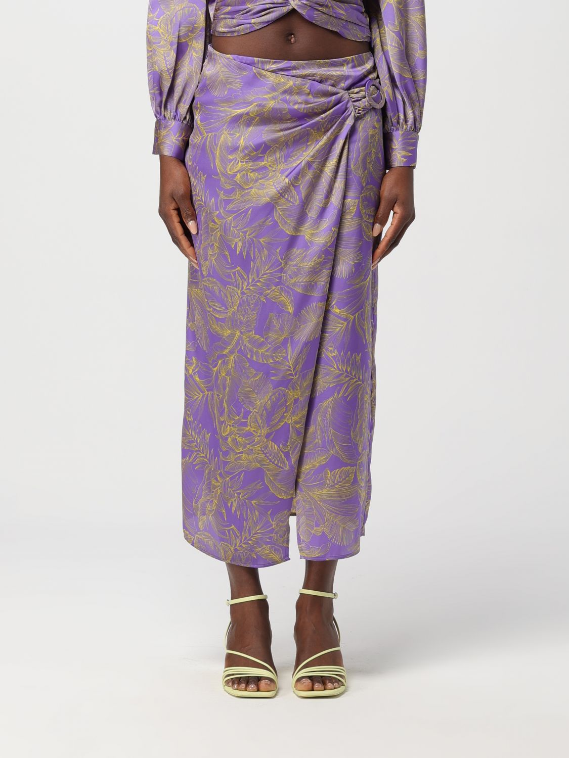 Shop Simona Corsellini Skirt  Woman Color Violet