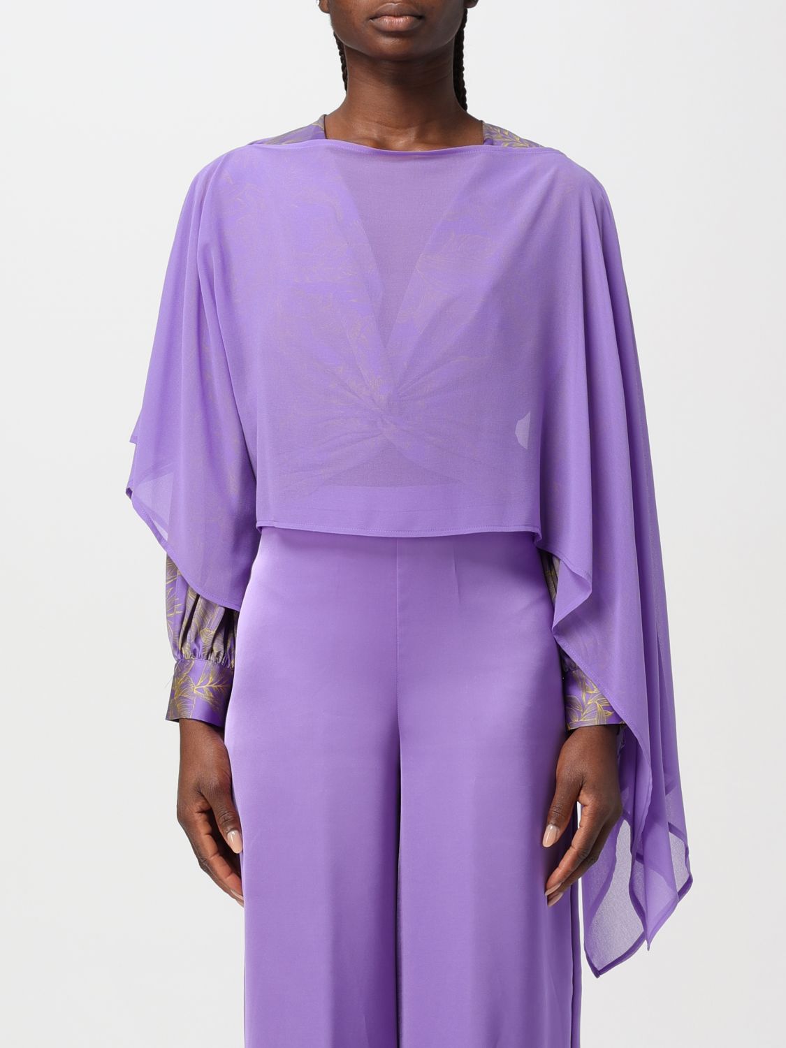 Shop Simona Corsellini Cape  Woman Color Violet