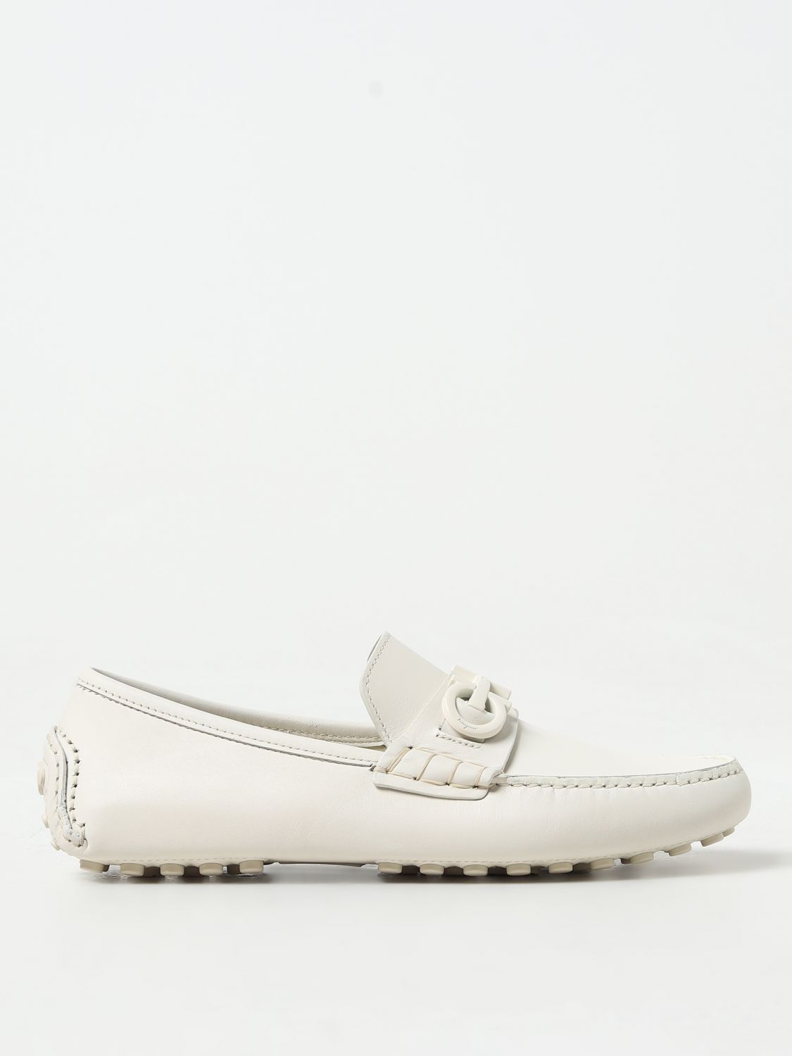 Shop Ferragamo Loafers  Men Color White