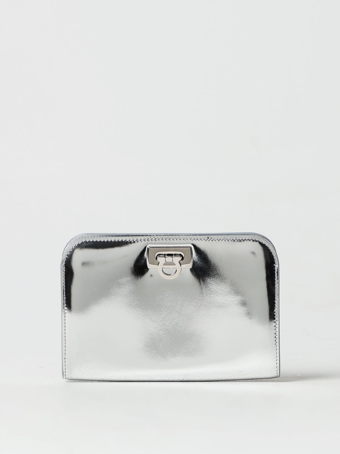 Shop Ferragamo Mini Bag  Woman Color Silver
