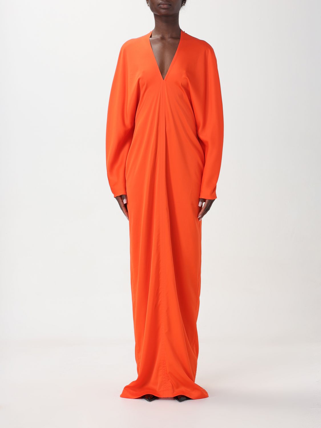 Shop Ferragamo Dress  Woman Color Orange
